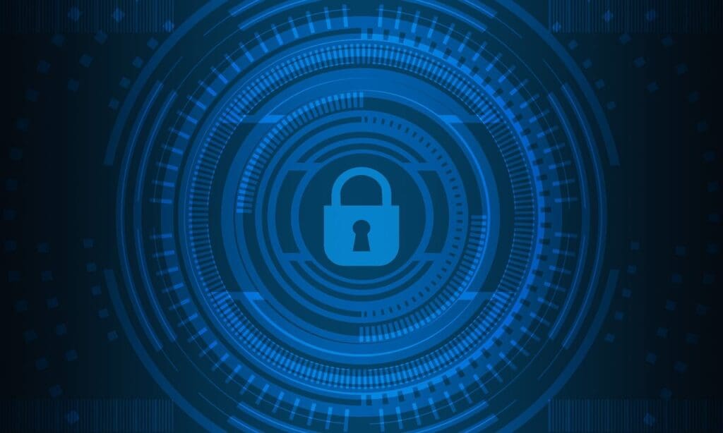 Free cyber security technology network illustration