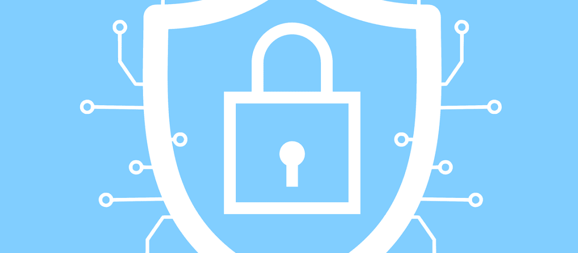 Free cybersecurity lock encryption vector