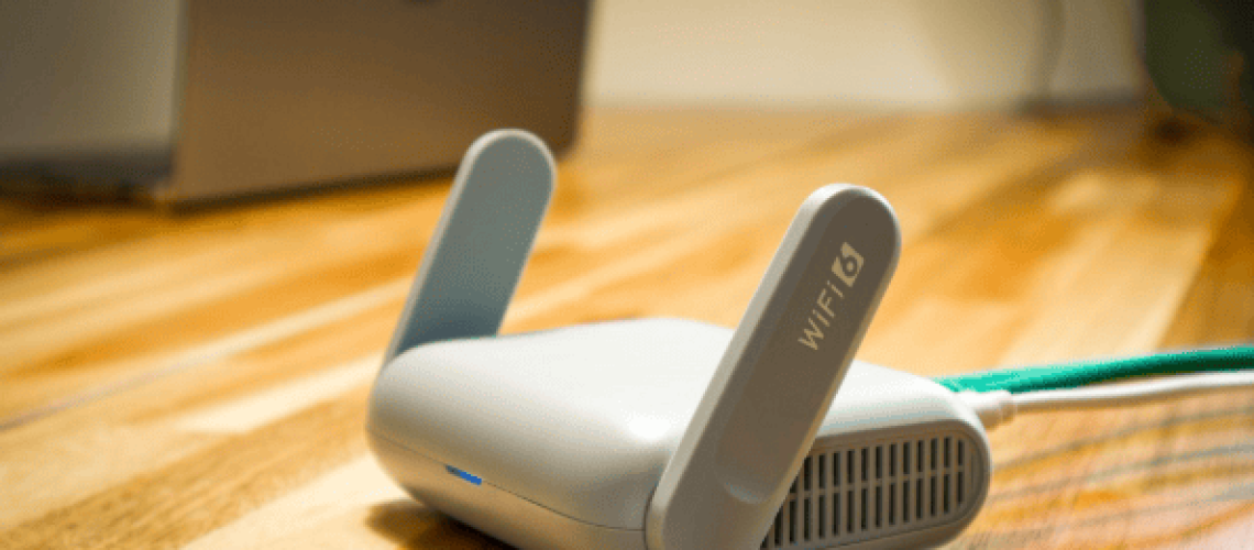 white wifi router